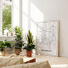 NANTES Map Poster - Vintage City Map Artwork - Mappora