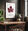 BORDEAUX Map Poster - Detailed City Map in a vine leaf - Mappora