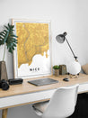 NICE Map Poster - Artistic City Map Print - Mappora