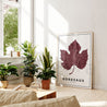 BORDEAUX Map Poster - Detailed City Map in a vine leaf - Mappora