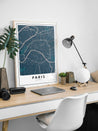 PARIS Map Poster - Modern and design City Print - Mappora