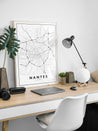 NANTES Map Poster - Vintage City Map Artwork - Mappora