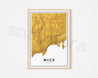 NICE Map Poster - Artistic City Map Print